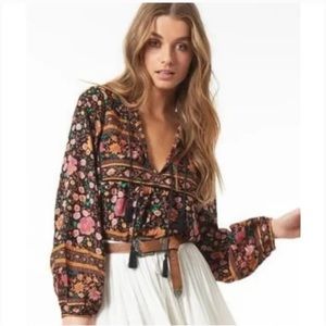 EUC Spell Folk Town Blouse Winter Garden Size S